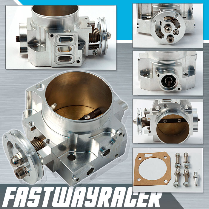 0206 RSX 0205 Civic SI Silver 70MM Bolt On Aluminum Throttle Body